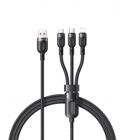 کابل فست شارژ و انتقال دیتا 65 واتی سه سر مک دودو Mcdodo CA-0930 Lightning+Micro+Type-C 3-in-1 Fast Charging Data Cable