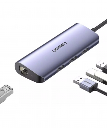 هاب 4 پورت USB 3.0 به 3 پورت USB 3.0 با یک پورت LAN یوگرین Ugreen CM252 60719