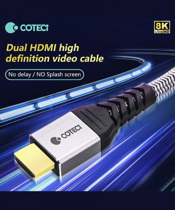 کابل دو سر اچ دی ام آی 3 متری کوتتسی Coteetci dual HDMI video cable 87107