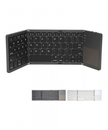 کیبورد بلوتوث تاشو با تاچ پد Foldable Bluetooth Keyboard With Touch Pad B033