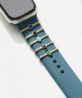 آویز Apple Watch ستاره ی کوچک متصل با میناکاری مشکی درریس Doris کد P3738