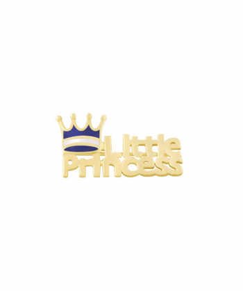 سنجاق Little Princess با میناکاری سرمه ای و سفید درریس Doris کد P3555