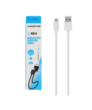 کابل تبدیل USB به micro USB کینگ استار مدل K61 a طول 25 سانتی متر