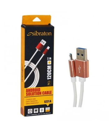 کابل تبدیل USB به microUSB سیبراتون مدل S221 طول 1.1 متر