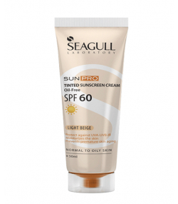 کرم ضد آفتاب رنگی بژ روشن با SPF60 سی گل Seagull مدل Sun Pro حجم 50 میلی لیتر