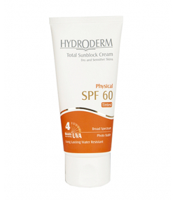 کرم ضد آفتاب SPF60 رنگی فیزیکال هیدرودرم  Hydroderm Physical حجم 50 گرم