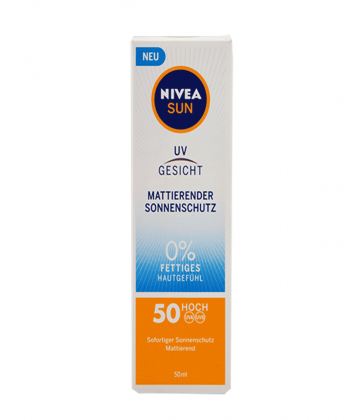 کرم ضد آفتاب بدون رنگ مناسب پوست چرب SPF50 نیوآ Nivea حجم 50 میلی لیتر