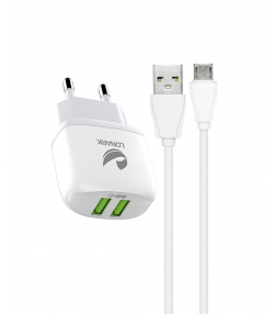 شارژر دیواری 12 وات لونارک مدل LW53A به همراه کابل Micro USB