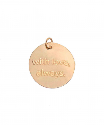 پلاک لیزریwith love always هماتیت گلد Hematite Gold کد 132285