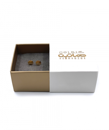 گوشواره میخی هندسی هماتیت گلد Hematite Gold کد 132494