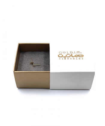 گوشواره میخی دایره ای هماتیت گلد Hematite Gold کد 132495