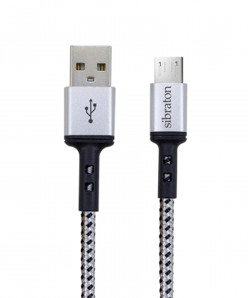 کابل تبدیل USB به microUSB سیبراتون مدل S224 طول 1.1 متر