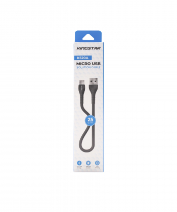 کابل تبدیل USB به microUSB کینگ استار مدل K520A طول 25 سانتی متر