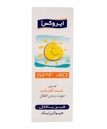 لوسیون ضد آفتاب کودک SPF40 ایروکس Irox حجم 60 میلی لیتر