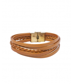 دستبند چرم طبیعی بیسراک Bisrk مدل LeatherBracelet-318N