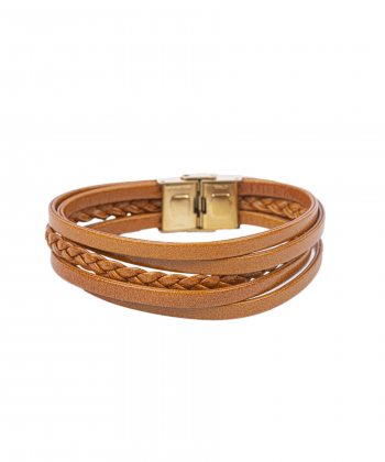 دستبند چرم طبیعی بیسراک Bisrk مدل LeatherBracelet-318N