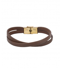 دستبند چرم طبیعی بیسراک Bisrak مدل LeatherBracelet-144At