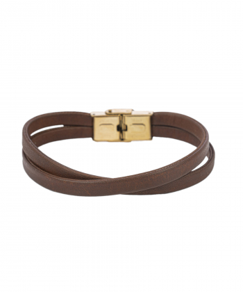 دستبند چرم طبیعی بیسراک Bisrak مدل LeatherBracelet-144At