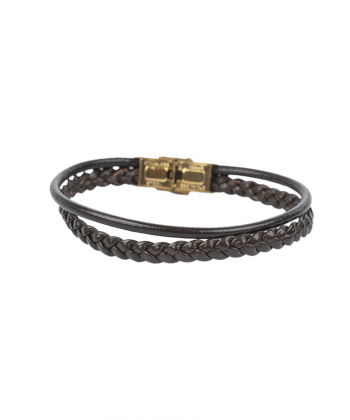 دستبند چرم طبیعی بیسراک Bisrak مدل LeatherBracelet-145