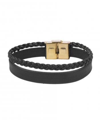 دستبند چرم طبیعی بیسراک Bisrak مدل LeatherBracelet-147At