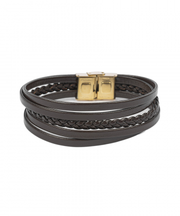 دستبند چرم طبیعی بیسراک Bisrk مدل LeatherBracelet-318N