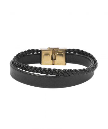 دستبند چرم طبیعی بیسراک Bisrak مدل LeatherBracelet-147N