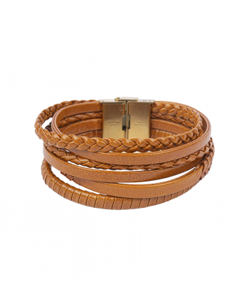 دستبند چرم طبیعی بیسراک Bisrk مدل LeatherBracelet-330N