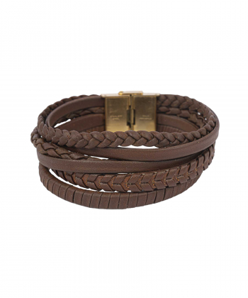 دستبند چرم طبیعی بیسراک Bisrk مدل LeatherBracelet-330At