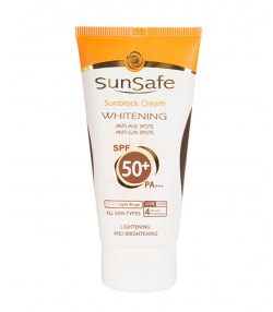 کرم ضد آفتاب روشن کننده SPF50 سان سیف Sun Safe وزن 50 گرم