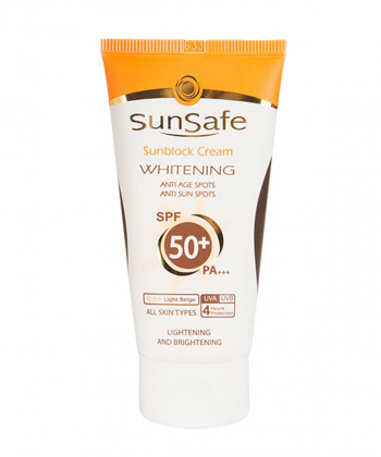 کرم ضد آفتاب روشن کننده SPF50 سان سیف Sun Safe وزن 50 گرم