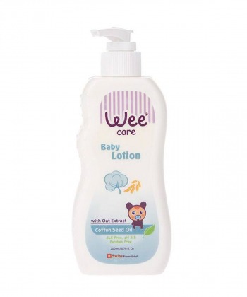 لوسیون بدن کودک وی کر Wee Care مدل Cotton Seed Oil حجم 200 میلی لیتر