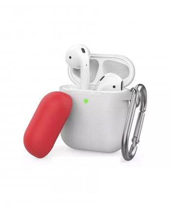 کاور سیلیکونی دو درب قلاب دار ایرپاد 1 و 2 آها استیل AHAStyle PT46 Case Airpods 1/2