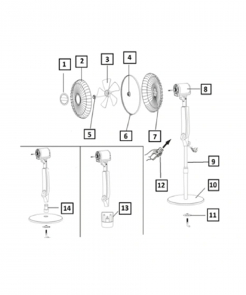 پنکه دیجیتال 55 وات بلانتون Blanton مدل BCF-SF2301DB