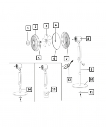 پنکه دیجیتال 55 وات بلانتون Blanton مدل BCF-SF2301DW