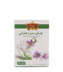 چای سبز کیسه ای آرنیکا Arnika با طعم زعفران بسته 20 عددی