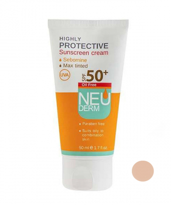 کرم ضد آفتاب فاقد چربی SPF50 نئودرم Neuderm حجم 50 میلی لیتر