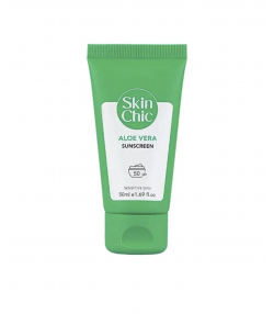 کرم ضدآفتاب spf 50 اسکین شیک Skin Chic حاوی آلوئه ورا حجم 50 میلی لیتر