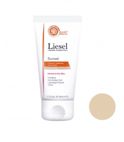 کرم ضدآفتاب spf50 رنگی لایسل Liesel مناسب پوست خشک حجم 40 میلی لیتر