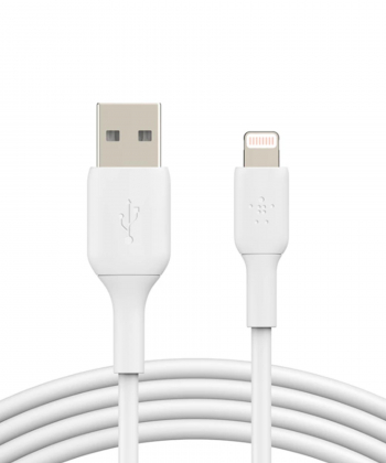 کابل تبدیل USB به لایتنینگ بلکین مدل CAA001bt1MBK2PK طول 1 متر بسته 2 عددی