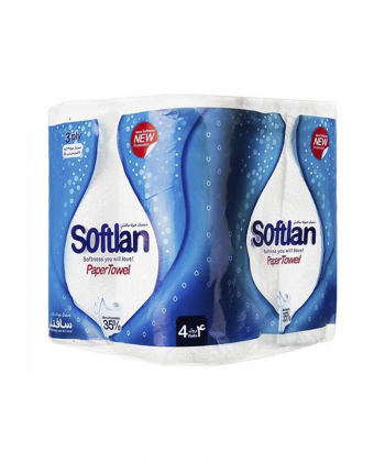 دستمال حوله 4 قلو سافتلن Softlan طرح قطره باران