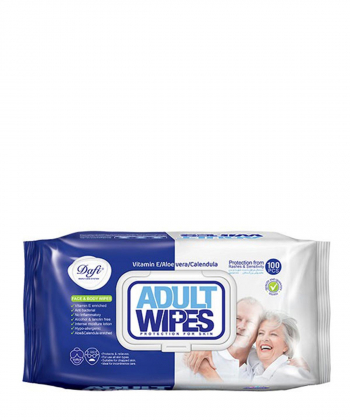 دستمال مرطوب پاک کننده بزرگسالان دافی Dafi مدل Adult Wipes بسته 100 عددی