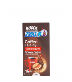 کاندوم تاخیری بسیار نازک ناچ کدکس Nach Kodex مدل Coffee Delay بسته بندی 12 عددی