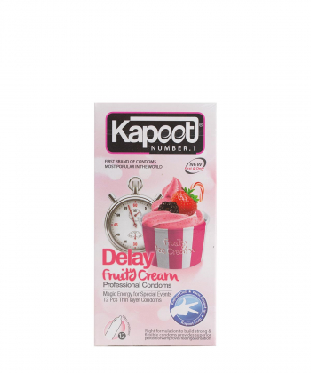 کاندوم تاخیری کاپوت Kapoot مدل Delay Fruity Cream بسته 12 عددی