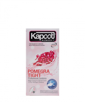 کاندوم کاپوت Kapoot مدل Pomegra Tight بسته 12 عددی