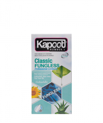 کاندوم ضد قارچ کاپوت Kapoot مدل Classic Fungless بسته 12 عددی