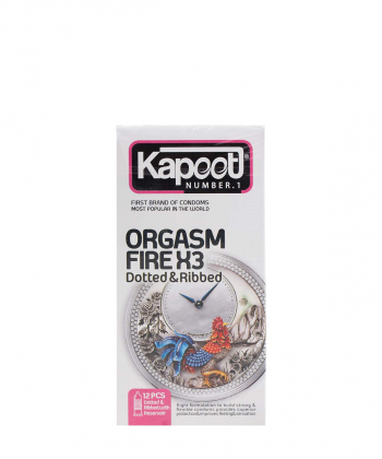 کاندوم خاردار کاپوت Kapoot مدل Orgasm Fire X3 بسته 12 عددی