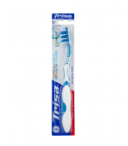 مسواک با برس متوسط تریزا Trisa مدل Extra White