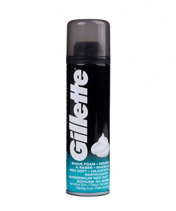 فوم اصلاح صورت مردانه ژیلت Gillette مدل Sensitive حجم 200 میلی لیتر