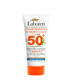 کرم ضد آفتاب رنگی مناسب پوست خشک لابورن Laboren با SPF50 حجم 50 میلی لیتر