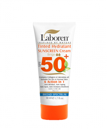 کرم ضد آفتاب رنگی مناسب پوست خشک لابورن Laboren با SPF50 حجم 50 میلی لیتر